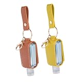 Alipis 2 Stück Teiliges Reiseflaschen Abnehmbarem Pu lederetui und Schlüsselanhänger...