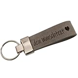 AnnaMatoni Schlüsselanhänger hochwertiges echt Leder mit Wunschgravur, individuelle...