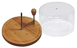 Kesper 68621 Käsehobel mit Haube für 'Tete de moine' Käse, Ø 21 cm,Braun