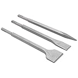 RIKEL Meißel-Set 3-teilig SDS-Plus: Spatmeißel, Flachmeißel, Spitzmeißel/universell...