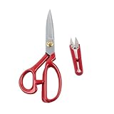 SIKUAI 10' PIN Schneiderschere Schneiderschere Stahl Rot Zum Nähen Schneidern Schneiden...
