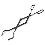 Onlyfire Outdoor KaminZange Kohlenzange, 66 cm lang, log Grabber, schwarz