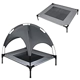 FIVMEN Hundebett mit Baldachin Hundeliege Outdoor 2 in 1 Haustierbett Hundesofa Erhöhtes...