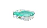 Sistema Bento Box TO GO Brotdose mit Fächern | 1,65 L Lunchbox mit Joghurt-...