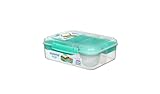 Sistema Bento Box TO GO Brotdose mit Fächern | 1,65 L Lunchbox mit Joghurt-...