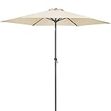 Kingsleeve® Sonnenschirm 300 cm UV Schutz 80+ Abdeckung Kurbel Knickbar Alu Rund Balkon...