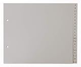5er Set 20-teiliges Register/Trennblätter aus PP Kunststoff für DIN A4 halbe Höhe mit...
