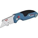 Bosch Professional Universal Klappmesser mit Klingenfach im Metall-Griff (inkl....