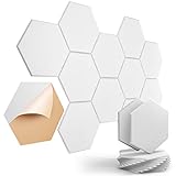 Hexagon Akustikpaneele Selbstklebend 12 Stück Akustikschaumstoff Schalldämmung, Hohe...