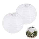 OUDQFCJ 2 Stück Papierlampenschirm Rund Lampions für Kreative DIY-Projekte...