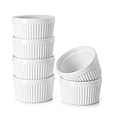DOWAN Soufflé Förmchen, Auflaufförmchen Porzellan 235ml, Servierschalen für...