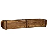 Alte Ziegelform 57x14.5x8.5 Zweikammer - Vintage Holzkiste mit Metallbeschlägen - Echte,...