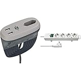 brennenstuhl Estilo Sofa-Steckdose mit USB-Ladefunktion anthrazit/grau &...