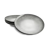 SPRINGLANE Teller 4er-Set - Geschirr Misty Cliff, Grau, Steingut Tafelservice