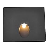 rabalux Boven Treppenlicht, LED 3W, Farbe: warmweiß, Schwarz, IP54 für Wandmontage