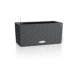 LECHUZA-Pflanzgefäß BALCONERA Cottage 40 Granit, Balkonkasten mit Bewässerungssystem,...