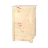 Esschert Design Wurmkiste aus Holz, Wurmkiste, Biomülleimer, Wurmfarm, Holzkomposter,...