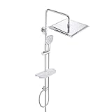 JOHO Edelstahl Duschsystem ohne Armatur Chrom Regendusche Duschset mit Duschgarnitur...