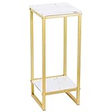 kangten Pflanzenständer Metall-Blumenständer 2 Etagen Blumenhocker Pflanzenhocker Gold...