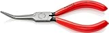 Knipex Greifzange (Nadelzange) schwarz atramentiert, mit Kunststoff überzogen 160 mm 31...