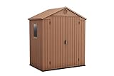 Keter Gerätehaus Darwin 6x4 DD, Braun, Außenmaße 190x122x221cm, wartungsfrei,...