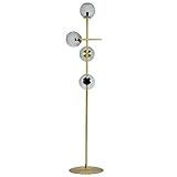 Dyberg Larsen - Como Stehlampe Rauch/Messing - Glas/Metall - E14/15W LED - Stehlampe...