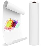 Zeichenpapier Rolle, 44cm x 15m Weiße Papierrolle, 70g/m² Zeichenrolle Kinder Künstler...