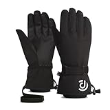 Qsvbeeqj Winter-Skihandschuhe, warm, Touchscreen-Handschuhe, winddicht, rutschfest, für...