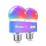 Govee Smarte Glühbirne E27, Farbwechsel mit Musiksynchronisation Lampe, 54 Szenen, 16...