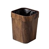 Mülleimer mit Holzmaserung für Zuhause, groß, Wohnzimmer, Schlafzimmer, Küche, Bad,...