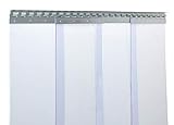 PVC-Streifenvorhang, Lamellen 300x3mm transparent, Breite: 1,00m, Höhe: 2,25m. Bausatz...