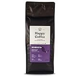 HAPPY COFFEE Bio Espressobohnen 1KG [ROBUSTA] nussig I Frische fair-trade Kaffeebohnen...