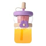 Glasflaschen mit Deckel, 500 ml, transparent, wiederverwendbar, auslaufsicher, für Tee,...