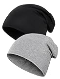 2 Stück Kinder Slouch Beanie Mütze, Weiche Wintermützen für Jungen Mädchen, Warme...