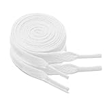 GOODSALEOK 2 Paar Flach Sneaker Schnürsenkel 8 mm Breite Premium Ersatz Schuhbänder für...