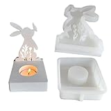 Silikonform Ostern, Silikonformen Gießformen, 3D Hasenform für Ostern, Ostern Hase...