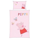 Peppa Wutz Kinder-Bettwäsche-Set | 100x135 cm Deckenbezug + 40x60 cm...