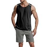 Herren Tank Top kühlend Eisseide Ärmelloses T-Shirt Schnelltrocknend Radsportweste...