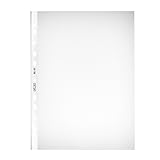 Herlitz 5814108 Prospekthülle A4 genarbt 100er Packung mit Lochrandverstärkung