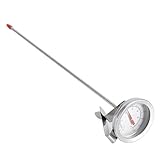 DEWIN Einkochthermometer, Stabthermometer Lang mit langer Sonde Zeigerthermometer mit Clip...