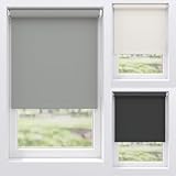 Verdunklungsrollo & Tageslichtrollo 60 x 190 cm Anthrazit, Rollo mit Kettenzug...
