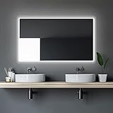 Badspiegel mit Beleuchtung Talos Moon - Badezimmerspiegel 120 x 70 cm - LED Spiegel mit...