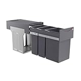 Hailo Abfallsammler Tandem 3666191 | Einbau Mülleimer für 30cm Schränke | 2X...