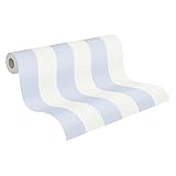A.S. Création Streifentapete Blau Weiß Maison Charme 314024 - Vliestapete - 10,05 m x...