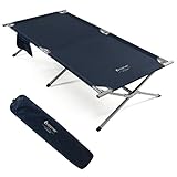 COSTWAY Feldbett Klappbar XXL, 214,5 x 106 cm, Campingbett mit Seitentasche, tragbares...