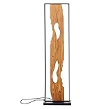Brilliant LED Standleuchte 120cm Stehlampe Holz/Schwarz, LED Eckleuchte...