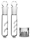 QWORK 3 Stück Planarienfalle, 2 Loch 3 Loch Glas Planaria Trap 8 Löcher Acryl Falle für...