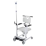 Patientenlift-Transfer-Rollstuhl, 180° Geteilter Sitz Patientenlifter,Handkurbelsteuerung...