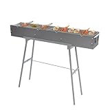 LENDISIY Holzkohlegrill, Camping Grill Holzkohle, 100x18x80cm, Tragbarer Klappgrill Grill...