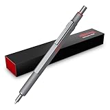 rOtring 600 Gelschreiber | 0,55 mm | Schwarze Tinte | Silberfarbenes...